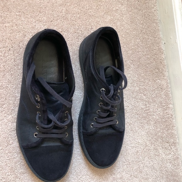 LANVIN men shoes, leather,?size 8, navy color - Picture 4 of 4